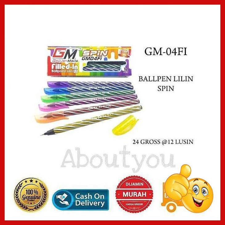 

KJ- PEN BOLPEN MURAH SPIN GM04F1 PENA PULPEN BALLPOINT MODEL LILIN UNIK