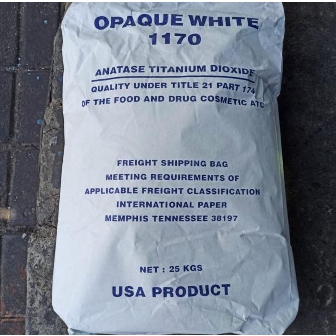 

Opaque White / Titanium Dioxide / Titan / Pemutih Makanan 25Kg 1Sak