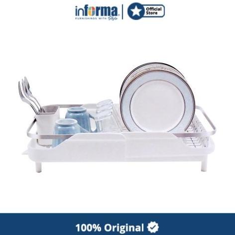 Informa - Willard Rak Piring Extendable - Putih