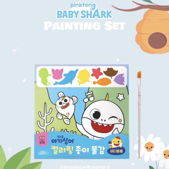 

Pinkfong Baby Shark Painting Set / Peralatan Mewarnai Viral