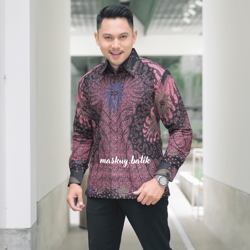 Baju Batik Pria SEGORO Furing Premium Modern Slim Fit S M L XL XXL Lengan Panjang Ori Casual Kemeja Formal cowok acara wisuda kuliah tebal katun adem pns korpri terlaris terbaru simple kemeja polos solo