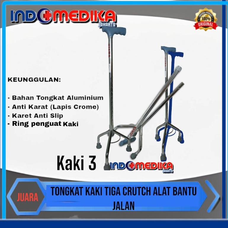 Laris Alat Bantu Jalan Kaki 4 / Alat Bantu Jalan Kaki 3 / Tongkat Kaki 4/3 / Tongkat Bantu Jalan