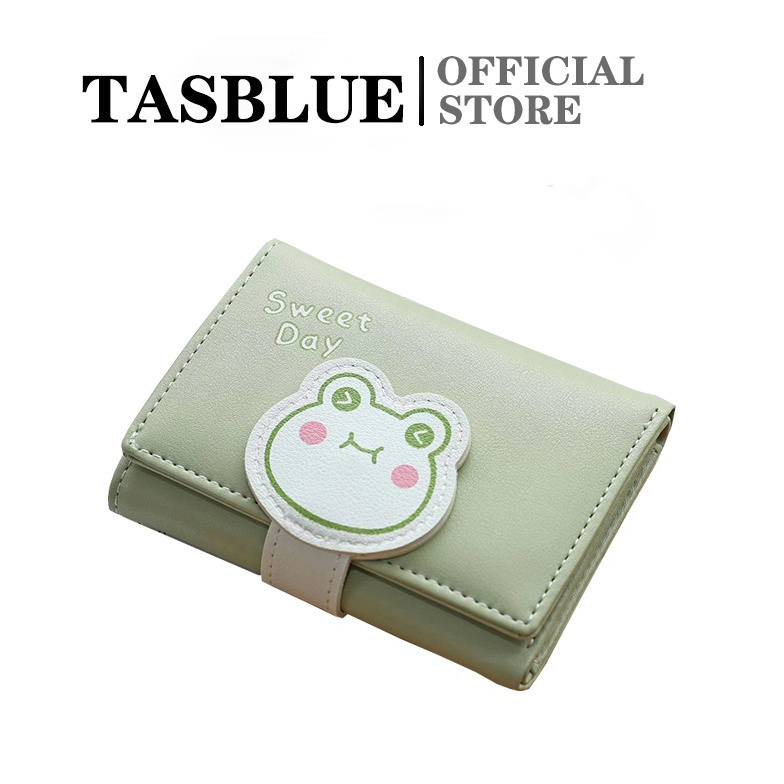 TASBLUE Dompet Lipat Mini Wanita Dompet Wanita Motif Animal Cute Fashion Wanita Dompet Impor D232 Me