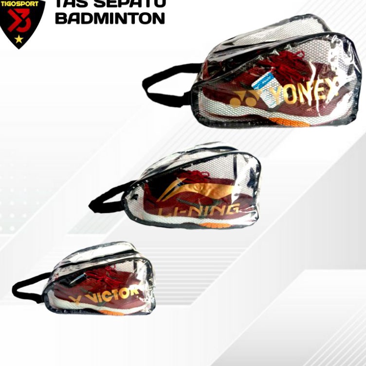 "KTI.8Jn23ᴴ" TAS SEPATU BADMINTON/TAS SEPATU BULUTANGKIS/TAS SEPATU TRANSPARAN/TAS SEPATU HITAM