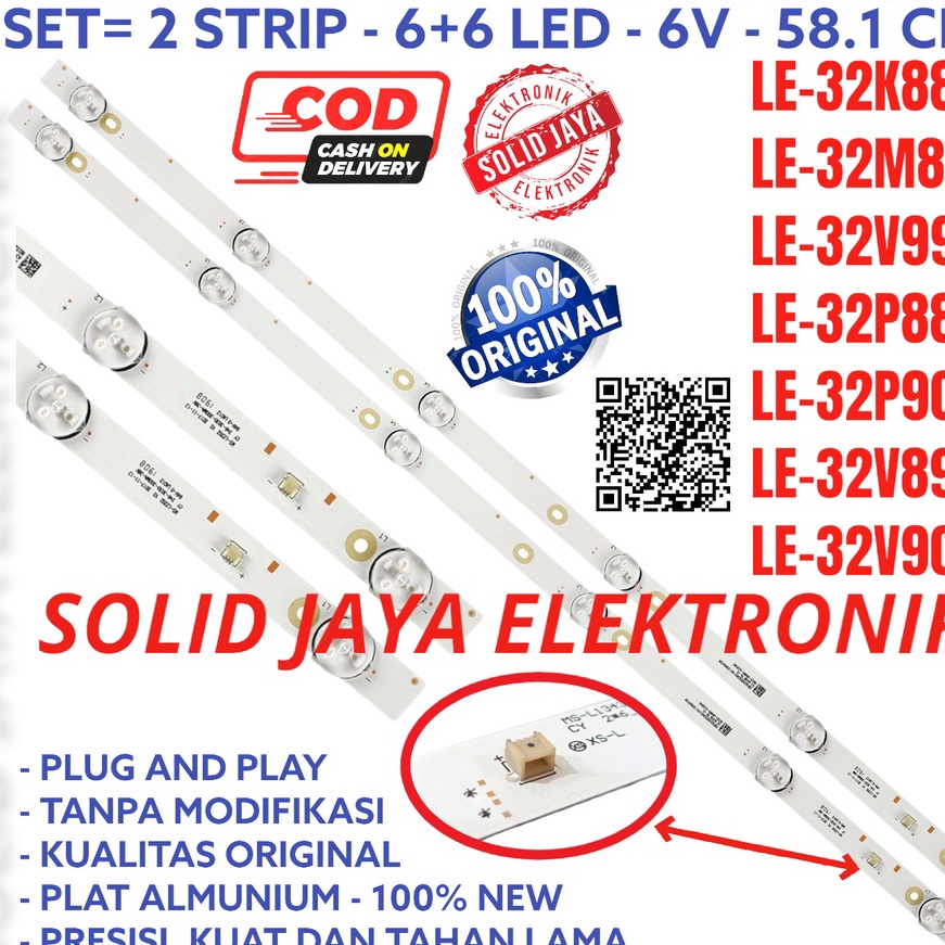 Terbaik BACKLIGHT LED TV AKARI 32 INC LE 32P88 32V89 32K88 32M88 32K88ID 32M88ID 32V99T2 32V90 LAMPU