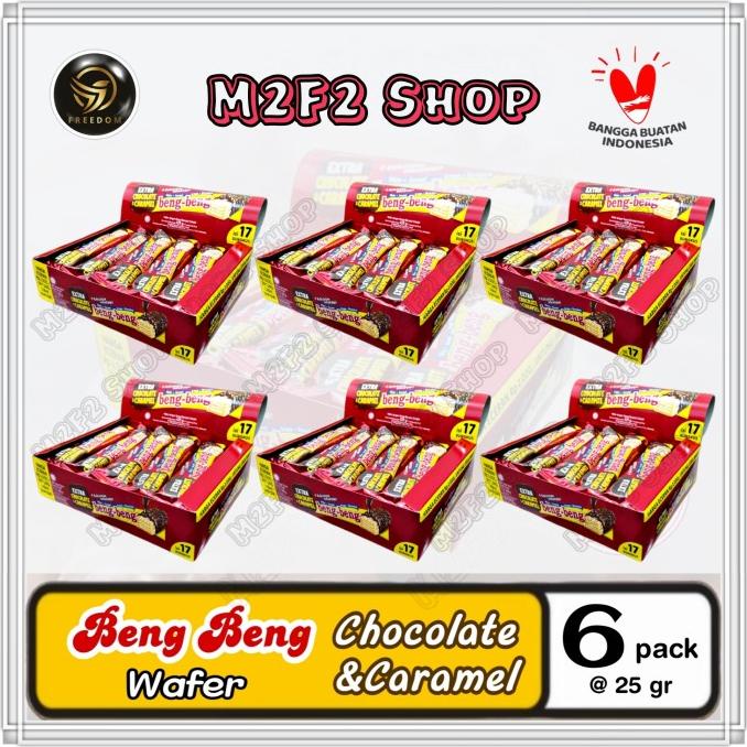 

Beng Beng Wafer Extra Caramel Crispy Chocolate Cokelat 25 gr (6 Pack)