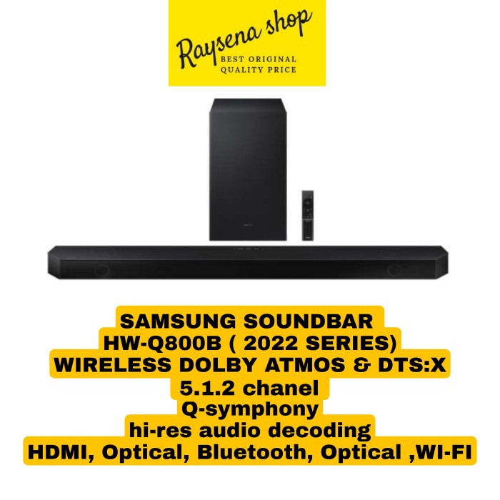 SAMSUNG SOUNDBAR HW Q800B / HW-Q800B WIRELESS ATMOS