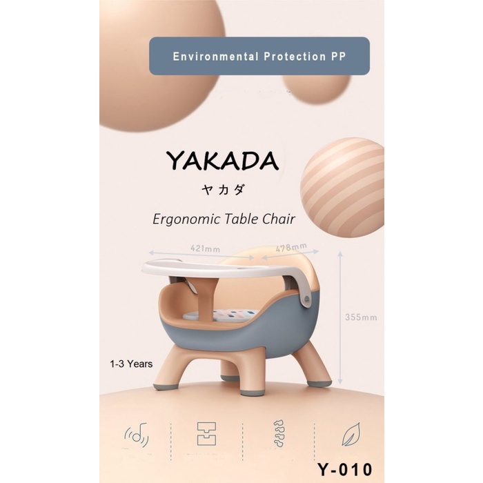 Yakada Baby Chair Kursi Makan Anak With Ergonomic Table Chair