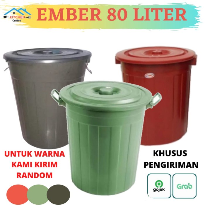 Terlaris Ember Plastik Besar Ember Plastik Jumbo Ember 80 Liter Ember Tutup