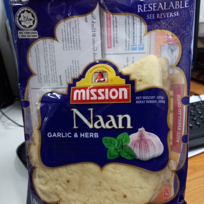 

Kulit Tortilla Tortillas Wraps Ssion Naan Garlic & Isi 4 320Gr