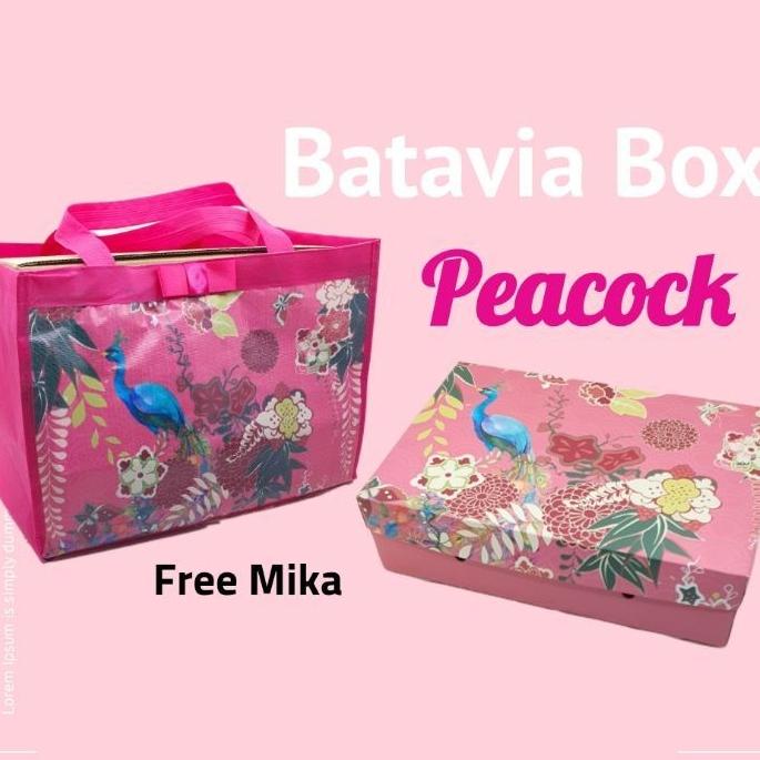 

New Paket Goodie Bag Tas n box hampers motif Peacock