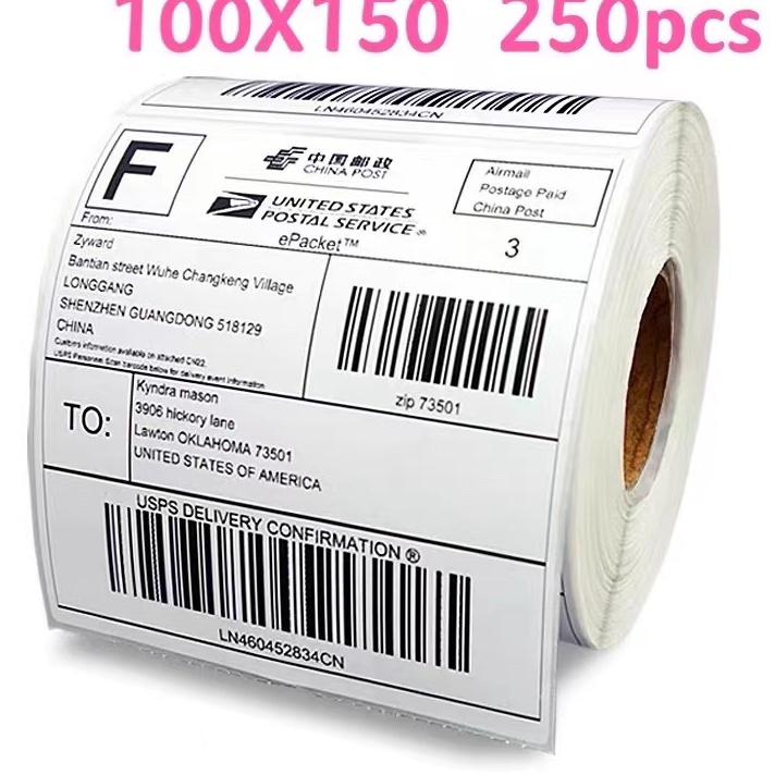 

【MEGA SALE】 label thermal label stiker barcode label pengiriman 100x150 / 250 pcs