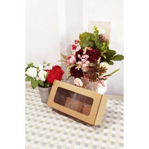 

7.7 DUS KUE - CAKE BOX - GIFT BOX - KOTAK KADO 22x11x6 - JENDELA (ISI : 10 PCS)
