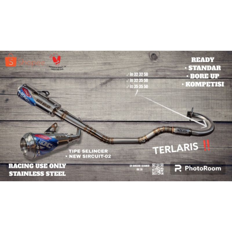 Knalpot herex KLX/D-tracker150 WR 155R CRF leher atas standar bore up kompetisi 300cc original IDC 2