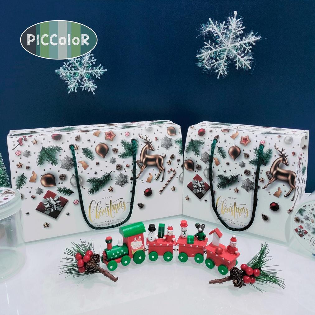 

7.7 GABLE BOX CHRISTMAS / KOTAK HAMPERS NATAL / JAR BOX (BIG & MEDIUM SIZE) WHITE ORNAMENTS