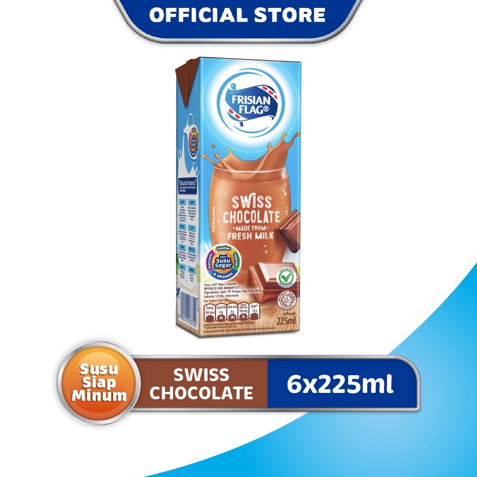 

Special Edition.. Frisian Flag UHT Swiss Chocolate 225 ml x6 05G