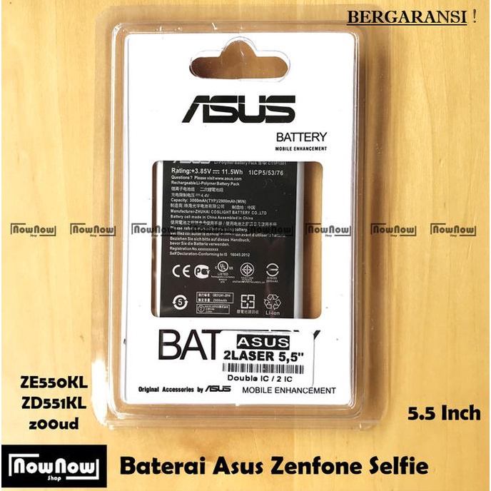 Baterai Asus Zenfone 2 Laser 5.5 Inch Z00UD Z00LD Z00LDD Selfie Batre