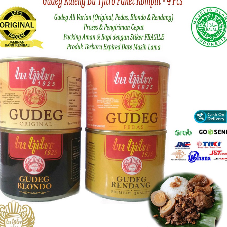 

Terbaik Gudeg Kaleng Bu Tjitro Paket Komplit All Varian - 4Pcs gas !!