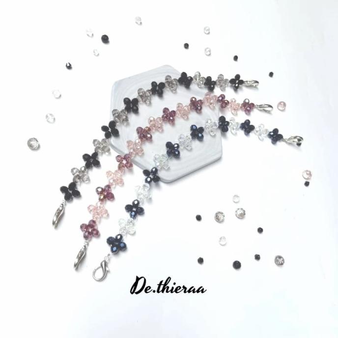 Tali Konektor Pengait Masker Hijab Kristal Premium Connector Masker ralnaadas_