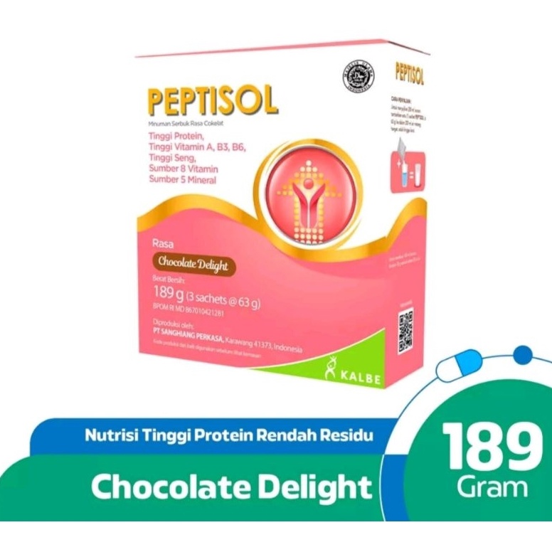 

Promo.. Peptisol Vanila Vanilla Coklat Cokelat 189 gram 189gr FCT