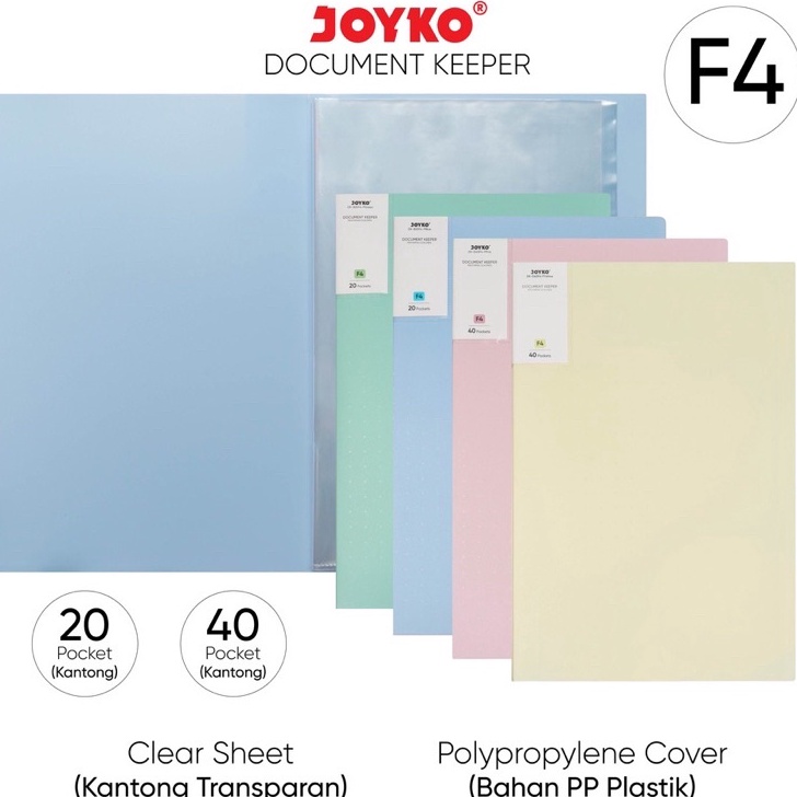 

TERMURAH (ISI 20 & 40 lbr) Document Keeper Clear Holder Map File Dokumen Folder Joyko DK-20 DK-40