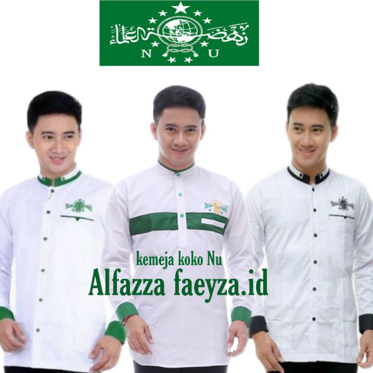 Ready Stok  KEMKO NU BESTSELER /KEMEJA KOKO NAHDLATUL ULAMA/KOKO NU LENGAN PANJANG/BAJU KOKO NU LENG