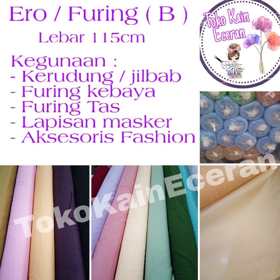 >XG34448< KAIN FURING ERO METERAN POLOS/(B)/KAIN ERRO/KAIN KATUN HERO/KAIN FURING/BAHAN HIJAB RAWIS 