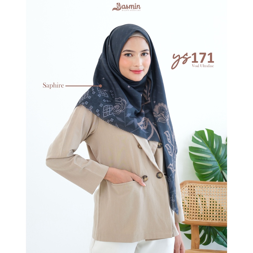 Segiempat Yasmin Ys 171 Segiempat Motif Yasmin Exclusive // Chayra Scarf Yasmin Hijab