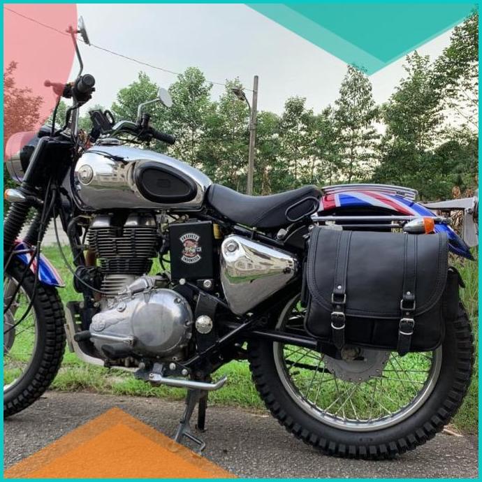 tas motor royal enfield , side bag rogal enfield leather 14JVNZ3 tools
