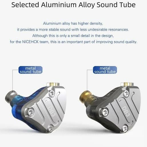 NICEHCK DB3 with Microphone 3 Driver 2DD+1BA Hybrid Earphone