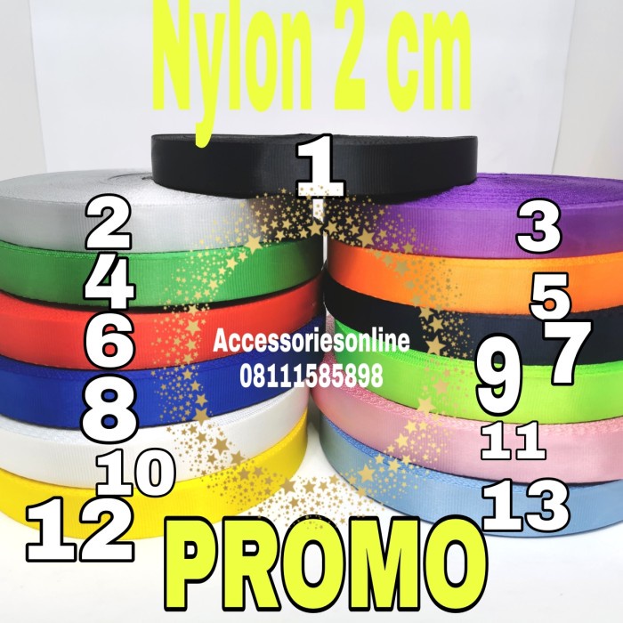 

Terlaris Promo!!! Tali Id Card / Lanyard Nylon / Id Card Nylon 2 Cm Per Roll