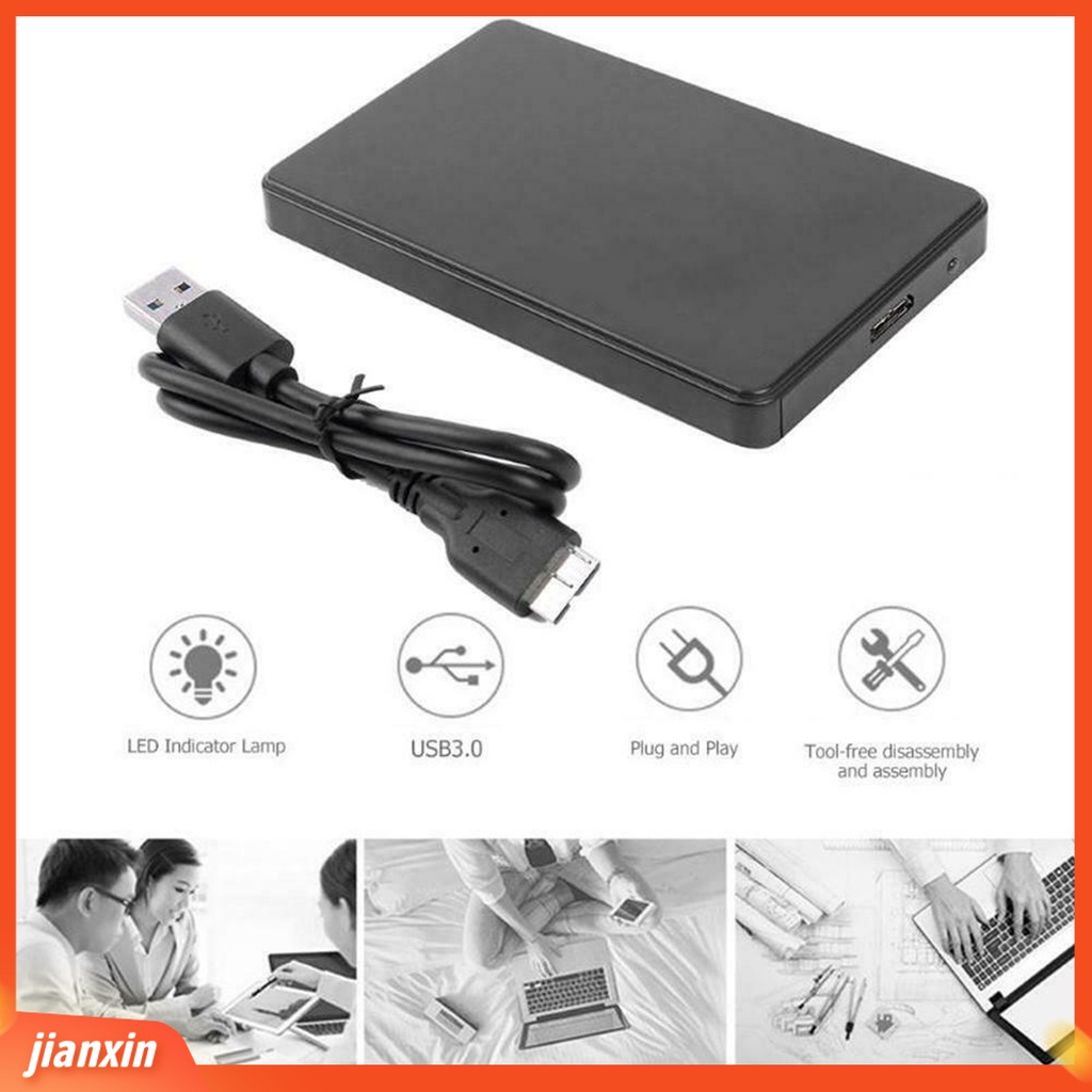 [Jianxin] Cod-usb 3.0 / 2.0 5Gbps 2.5 Inch SATA External Closure HDD Hard Disk Case untuk PC