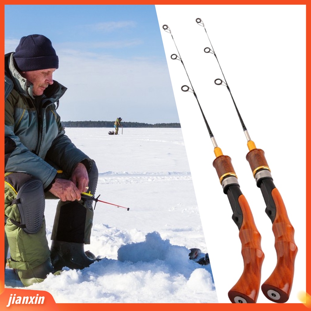 [Jianxin] 30/40/50cm Es Pancing Kerapatan Tinggi Dikuat Roda Kursi Portabel Pegangan Nyaman Bentuk Tekuk Manusia Memancing Anti Patah Outdoor Angling Winter Fishing Pole