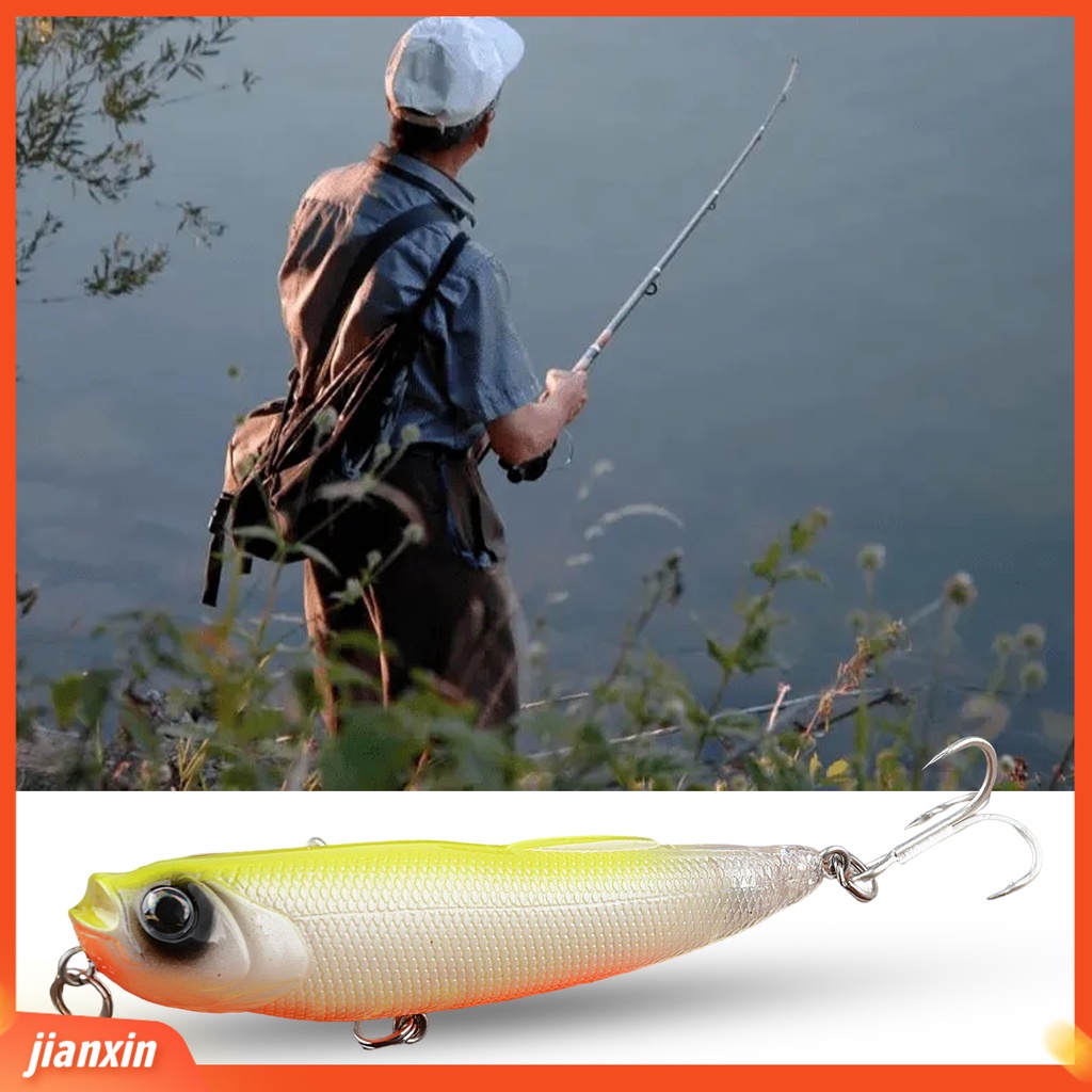 [Jianxin] 9g/9.2cm Memancing Umpan Kulit Hidup Simulasi Universal Reusable 3D Fisheyes Ikan Atraksi Compact Super Long Casting Mengambang Pensil Bass Umpan Alat Pancing