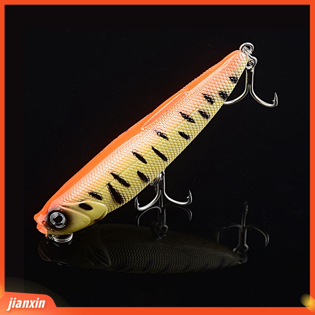 [Jianxin] 9g/9.2cm Memancing Umpan Kulit Hidup Simulasi Universal Reusable 3D Fisheyes Ikan Atraksi Compact Super Long Casting Mengambang Pensil Bass Umpan Alat Pancing