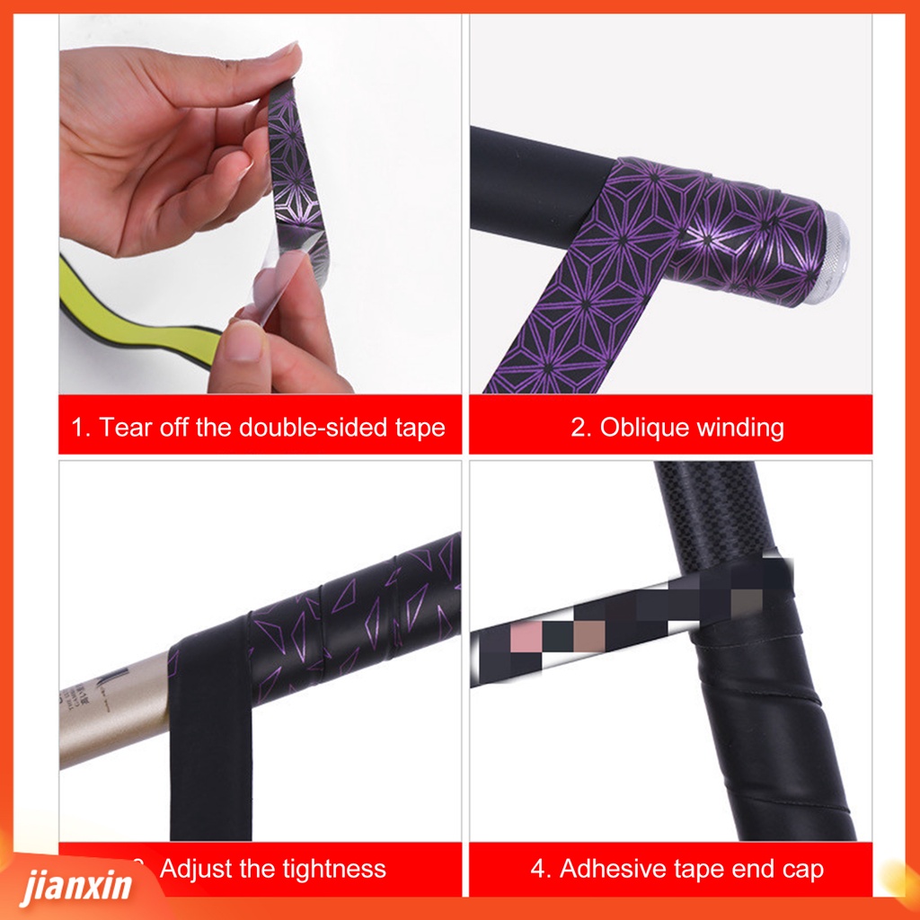 [Jianxin] Strap Grip Joran Pancing Penyerap Keringat Anti slip Warna Gradasi 180cm