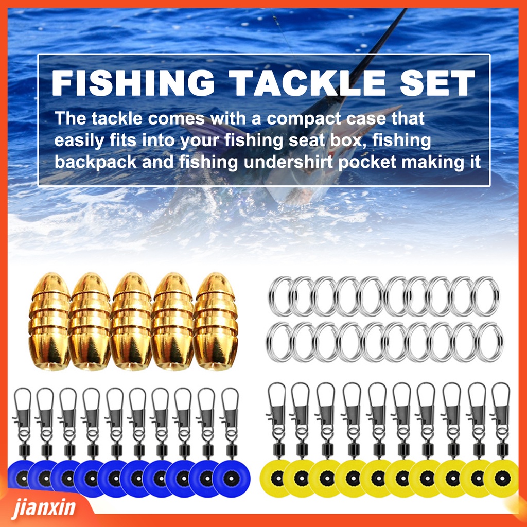 [Jianxin] 172Pcs/Set Multifunctional Fishing Lure Hook Accessory Tackle Tools Box for Angling