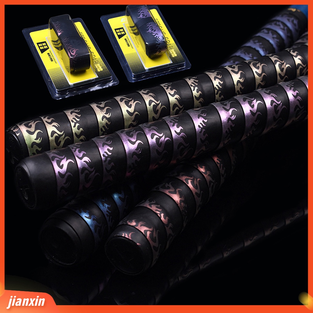 [Jianxin] 160cm Strap Grip Joran Pancing Anti slip Motif Api Warna-Warni