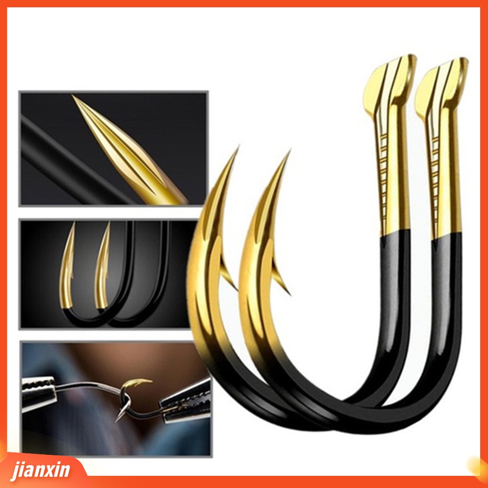 [Jianxin] 10Pcs Iron Barbed Outdoor Fishing Hooks Bait Holder Fish Tackle Accessories