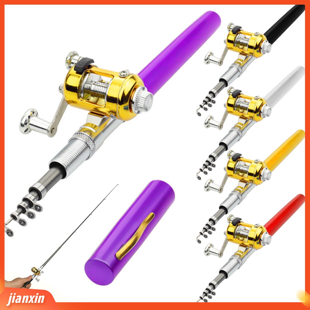 [Jianxin] Lightweight Mini Pen Shape Telescopic Fishing Rod Pole Reel Fish Tackle Tools