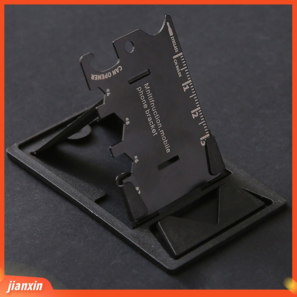 [Jianxin] Multifunctional Mini Card Bottle Opener Phone Holder Ruler Screwdriver Tool