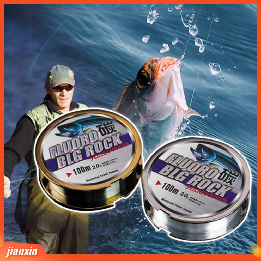 [Jianxin] Senar Pancing 100M 0.104 - 0.552MM Bahan Fluorocarbon Super Kuat