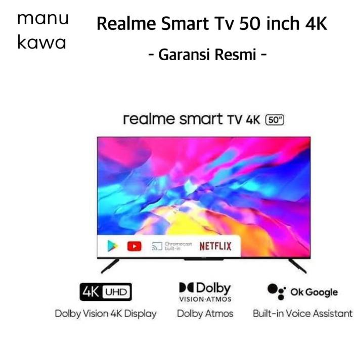 Realme Tv 50 Inch Smart Android 4K Uhd 50" Garansi Resmi