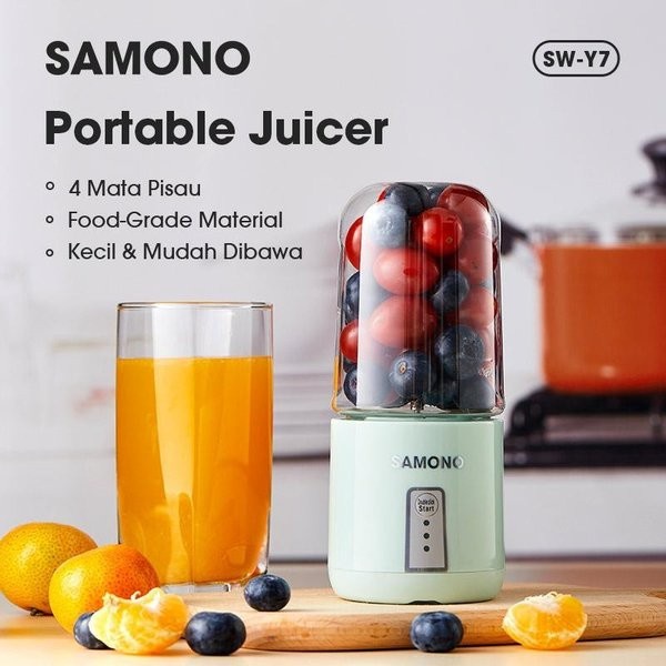 

TECH10 Samono SW-Y7 Juicer Portable 350ML Mini Blender 4 Mata Pisau