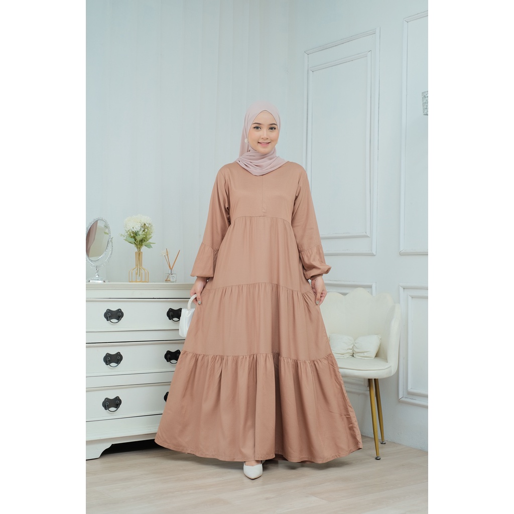 Kanaya Dress by Rajni - Gamis Polos Rayon Twill