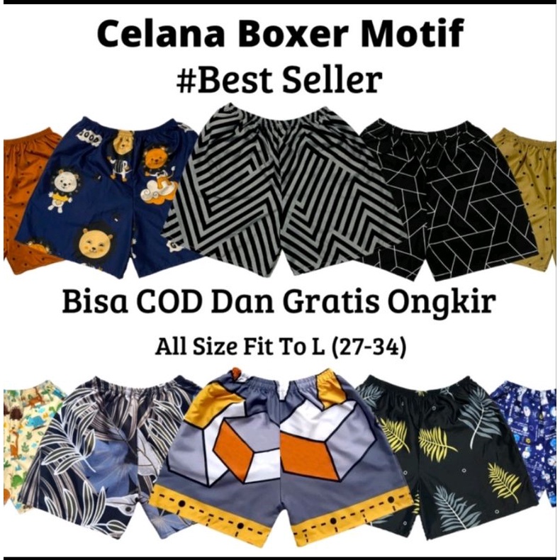 BELI BANYAK MAKIN HEMAT|BOXER AZIZOS MOTIF|BOXERAN MOTIF KECE|BOXERAN REMAJA MOTIF