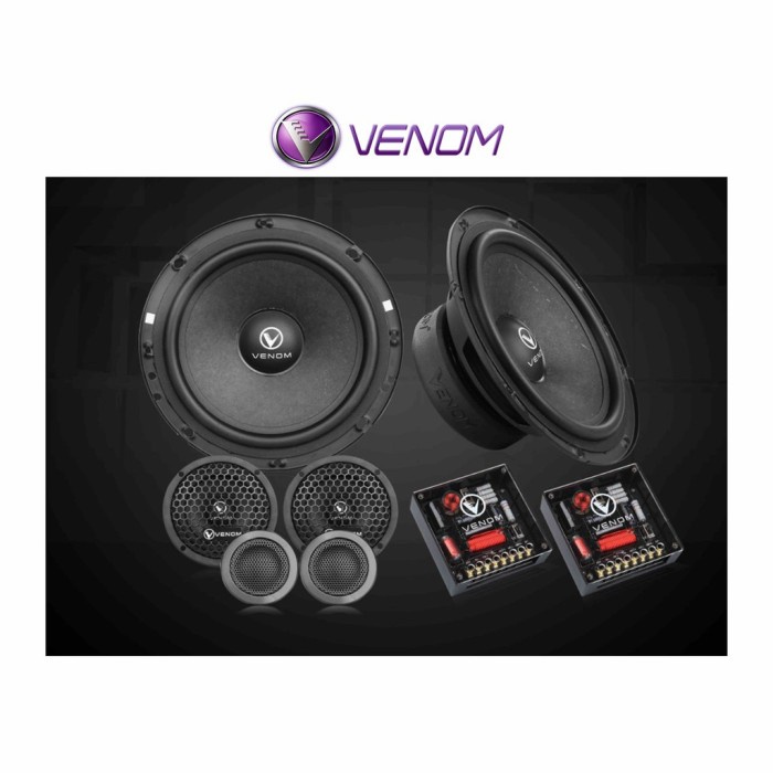Terlaris Speaker Split Venom Black 3 Way Vx6.3
