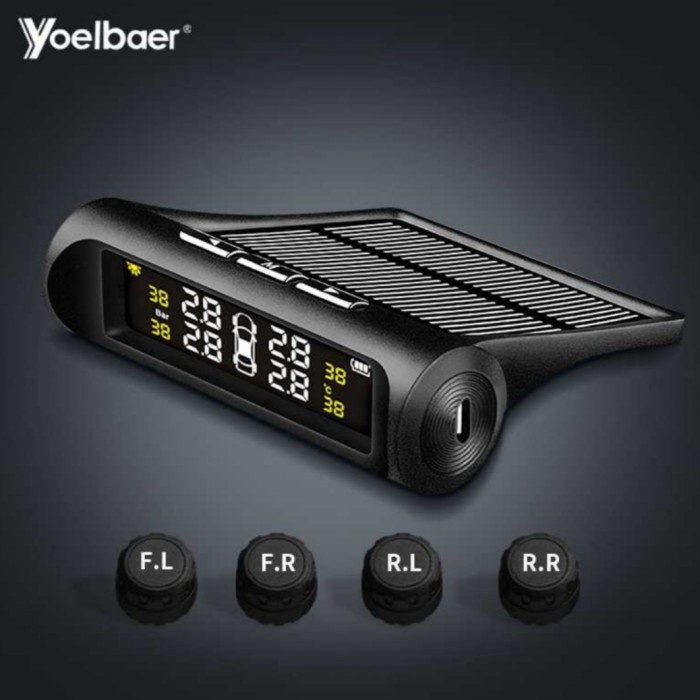 Yoelbaer Monitoring Tekanan Ban Mobil TPMS Solar Power