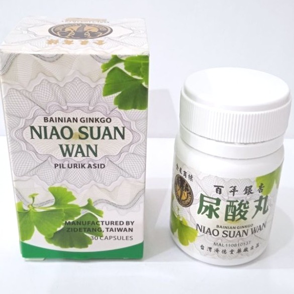 Terlaris Niao Suan Wan Bainian Gingko Obat Kolesterol & Asam Urat