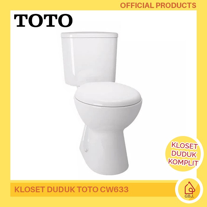 KLOSET DUDUK PUTIH TOTO CW633J / MONOBLOK TOTO / KLOSET DUDUK